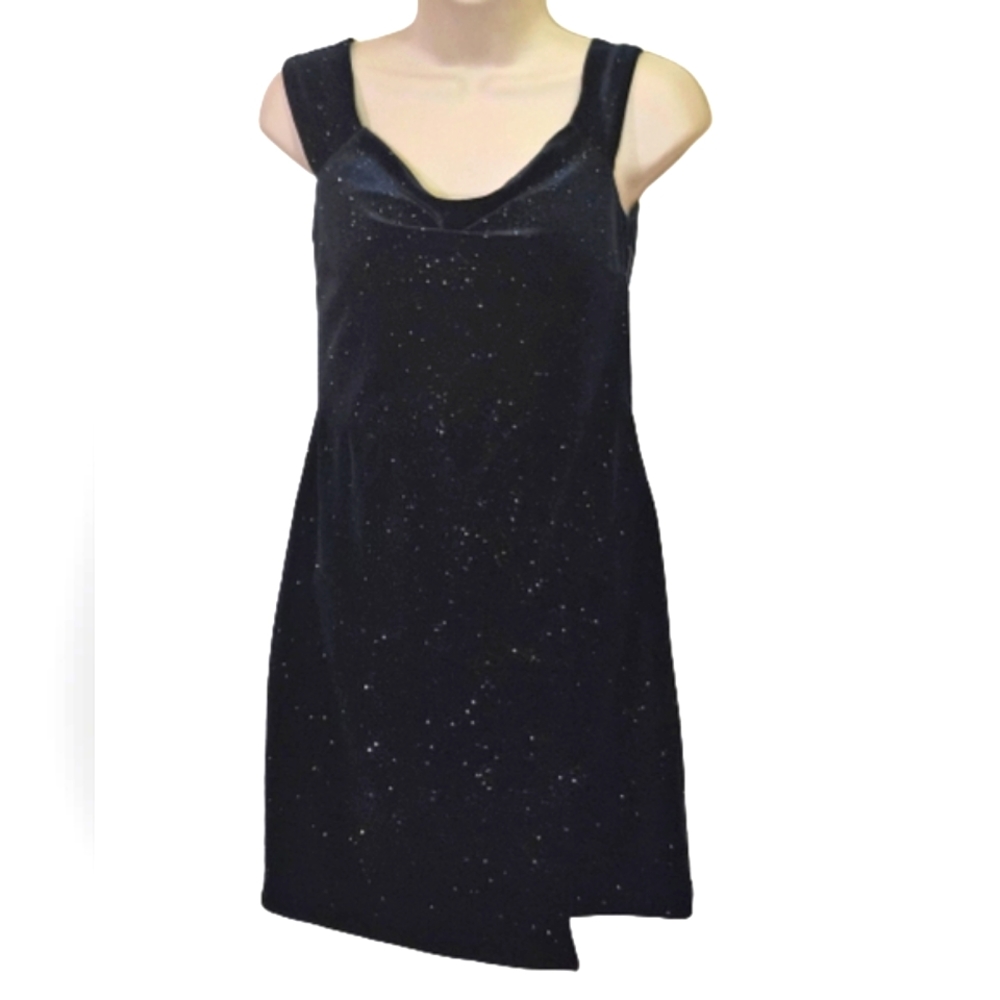 Midnight Doll Hunter Green Velvet Sparkle Mini Dress,Size 9 Juniors, NWT